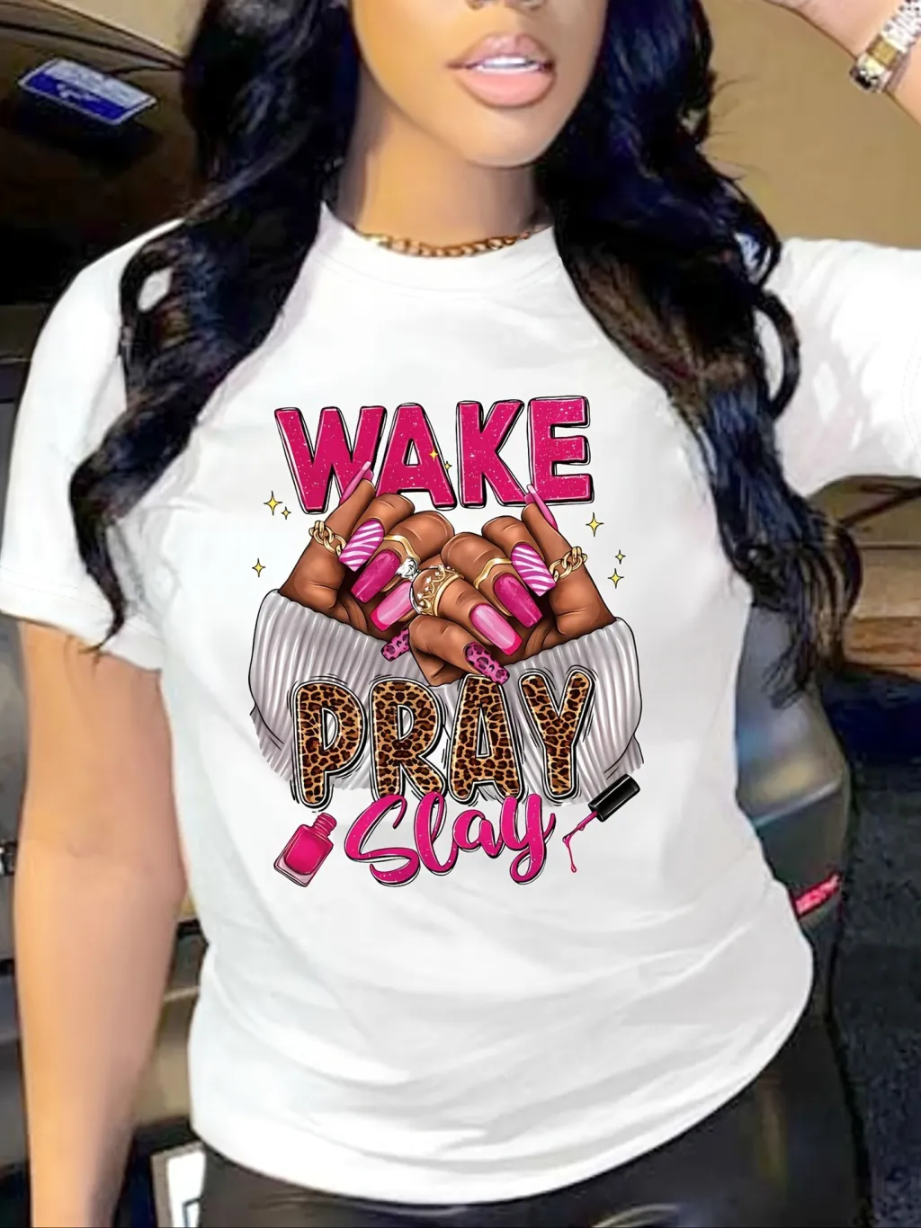 Summer Printed Street Fashion Sweet Short-sleeved T-shirt Casual Sports Plus Size Women's Clothing - Style903-Xl
