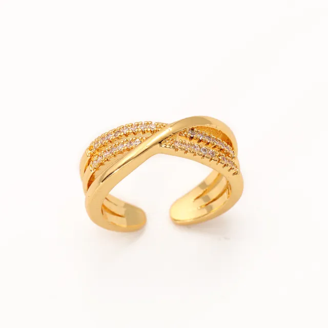 Women's Simple Exquisite Line Light Luxury High grade Open Ring Gold - Shop at LoveMi