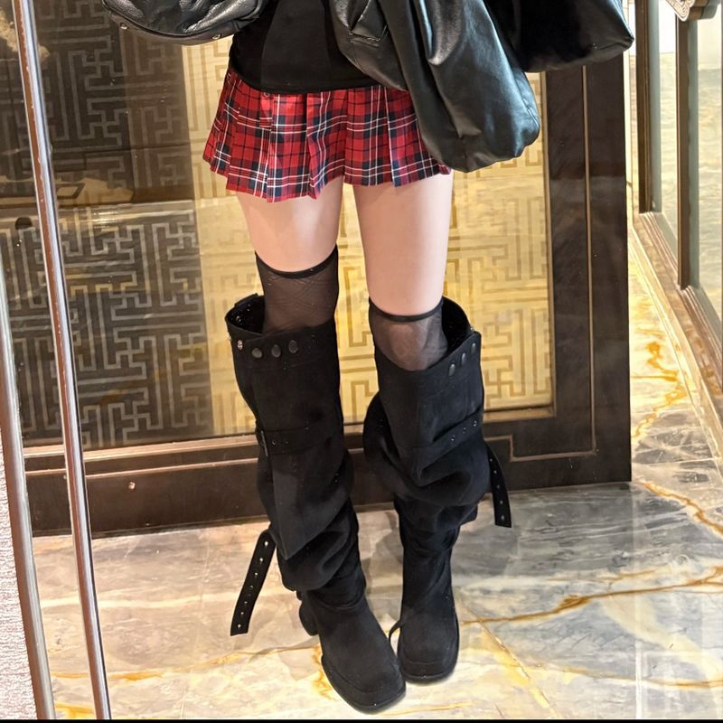 Buckle High-Heeled Over-the-Knee Boots, picture 2 of 3