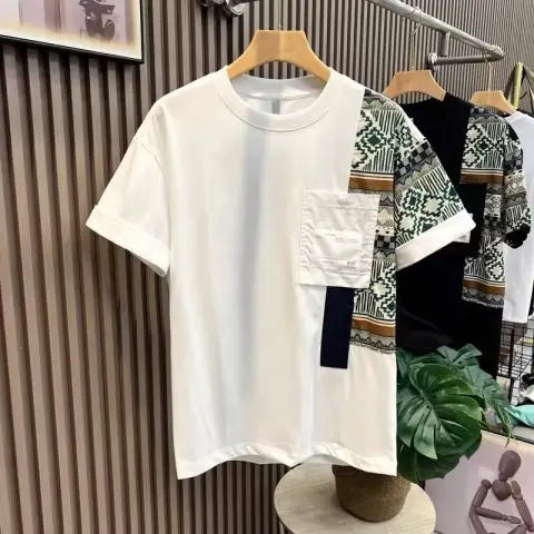 Men's T-shirt Summer New Work Clothes Style Color Matching