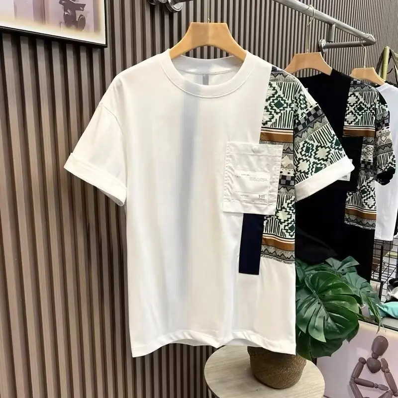 Men's T-shirt Summer New Work Clothes Style Color Matching