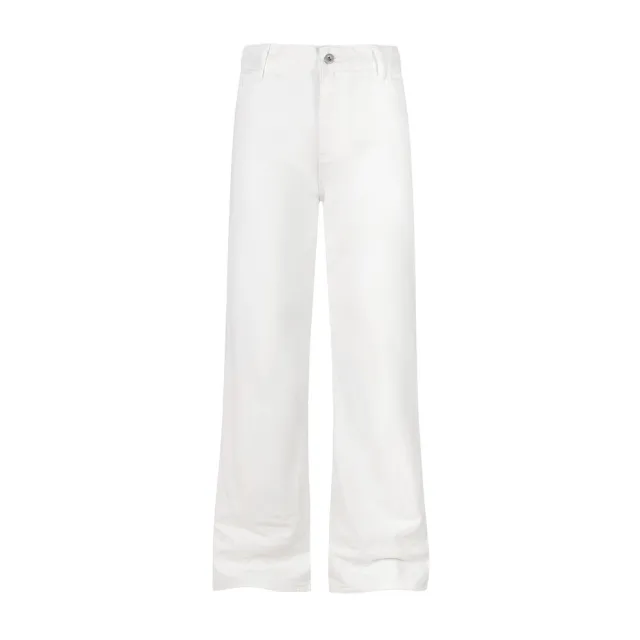 Punk Wash Denim Distressed Straight leg Trousers Street Fashion Retro White - Shop at LoveMi