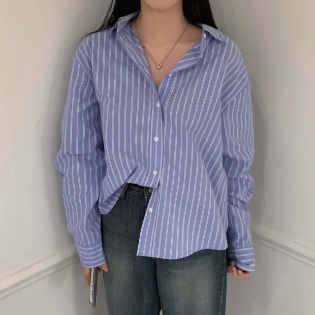 Early Spring Long Sleeve Striped All matching Fashion Sense Of Design Shirt - Shop at LoveMi