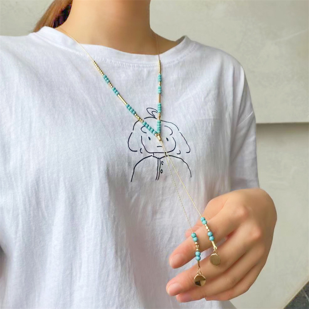 Women's Fake Turquoise Multi-layer Handmade Necklace