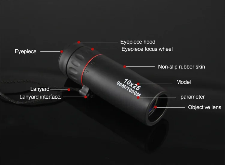 Title 2, Monocular Ortable 10x25 Alta Definição Visão No...