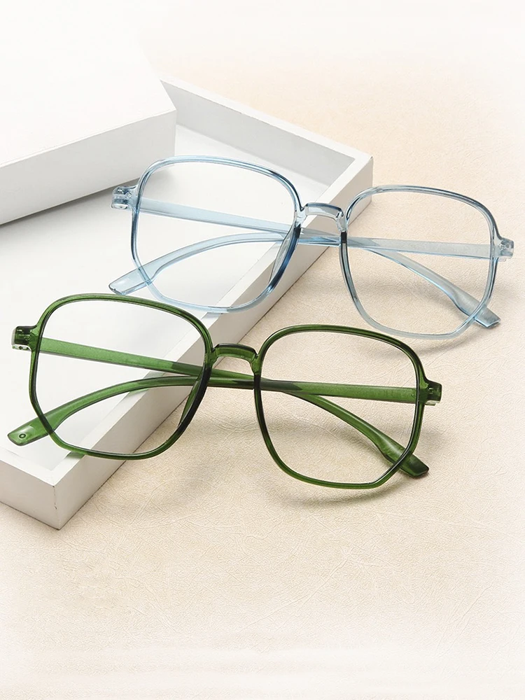 Title 1, Blue Ray Proof Fashionable Large Frame Glasses