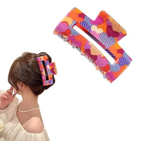 Heart Shape Printed Rectangle Grip 3 Style - Shop at LoveMi