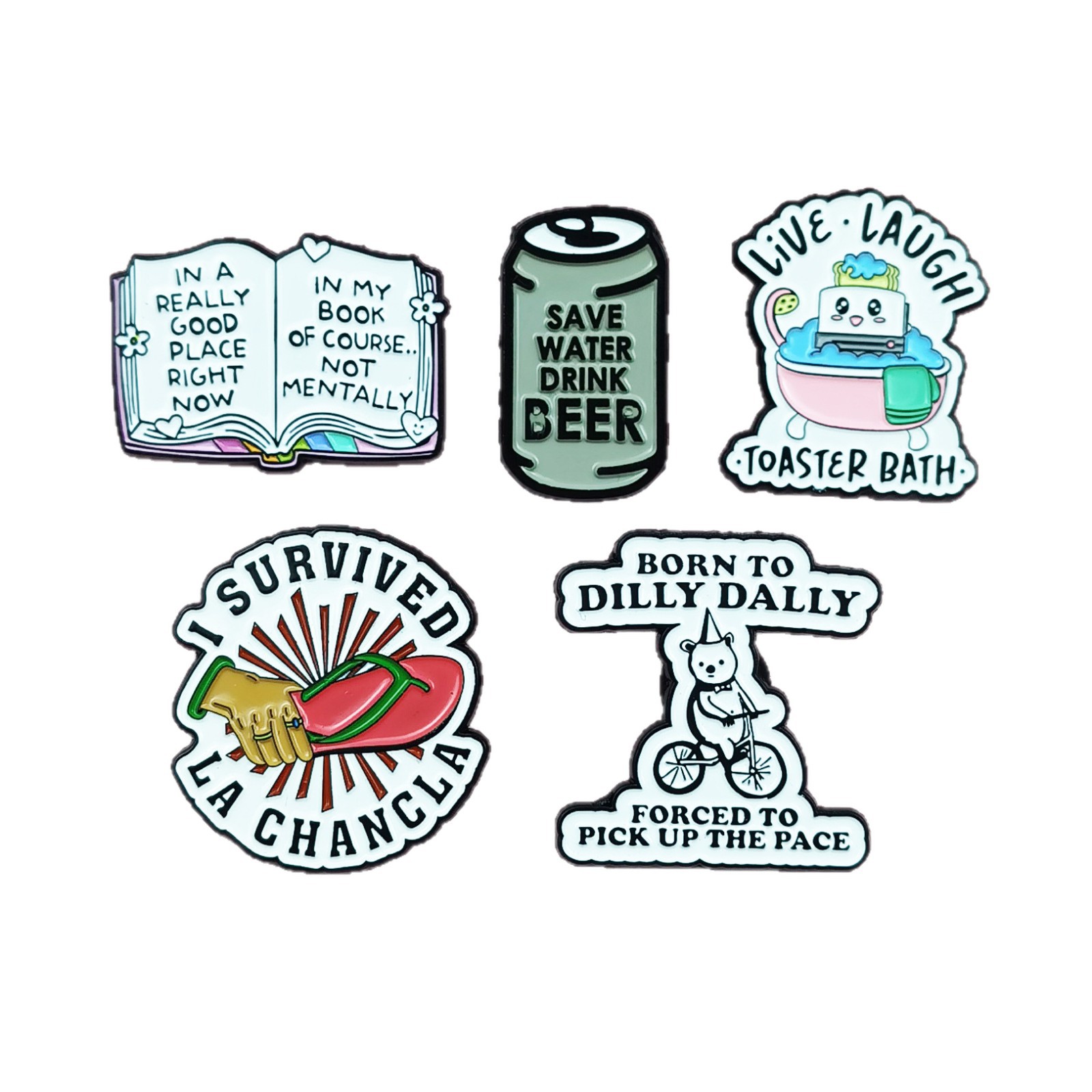 Cute Cartoon Pin Brooch With A Unique Design Made Of Metal