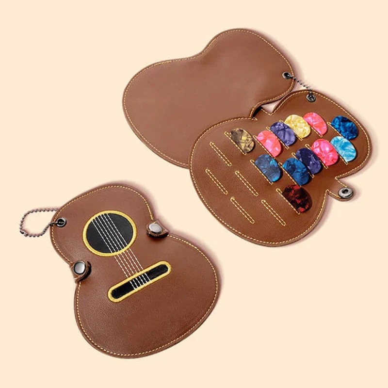 Portable Large Capacity Leather Embroidery Pick Bag — image 1