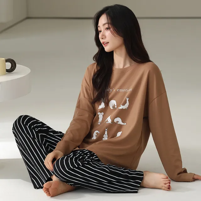 Women's Spring And Autumn Cotton Pajamas Suit Ec36015 - Shop at LoveMi