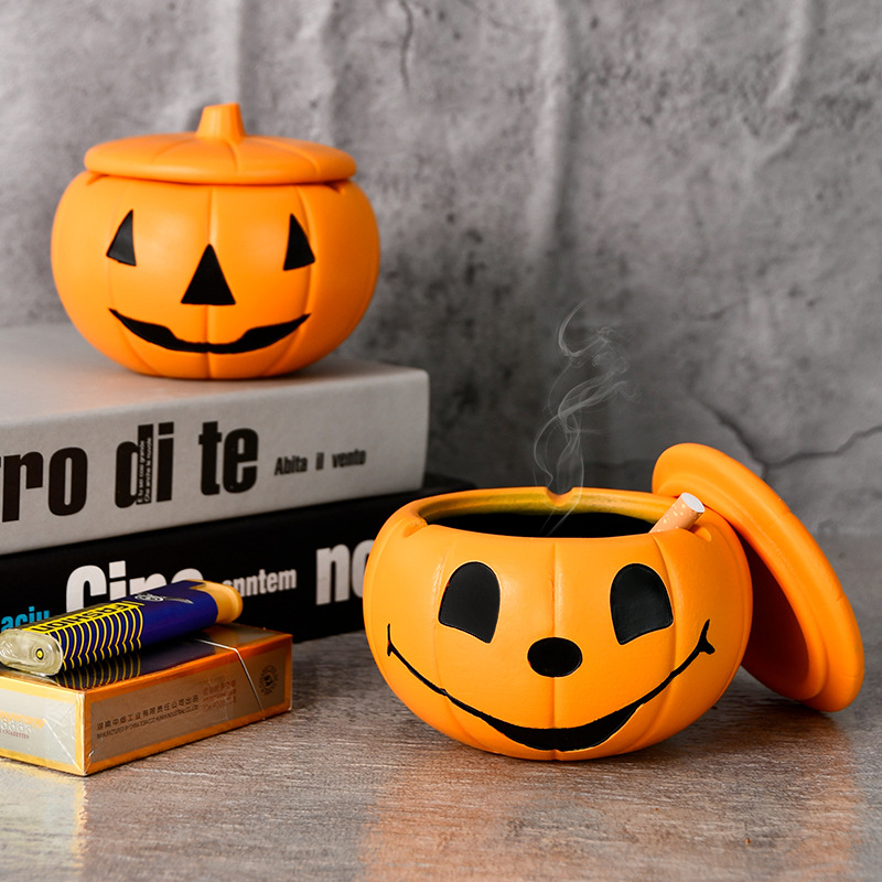 Halloween Creative Pumpkin Household Prevent Fly Ash Ashtray With Lid