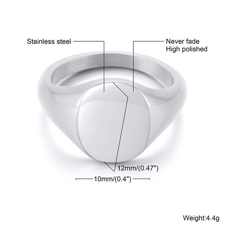 Stainless Steel Neutral Seal Glossy Ring