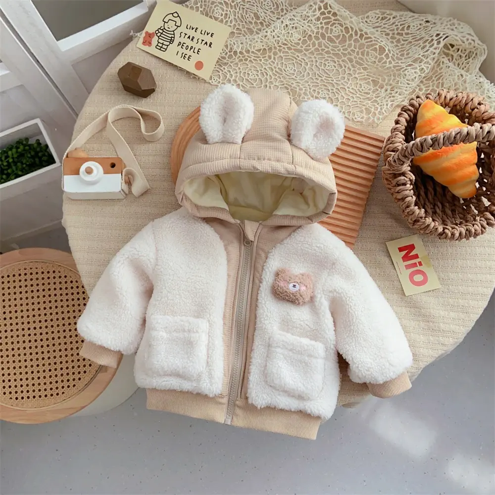 Children's Winter Jacket Korean-style Cute Bear Plus