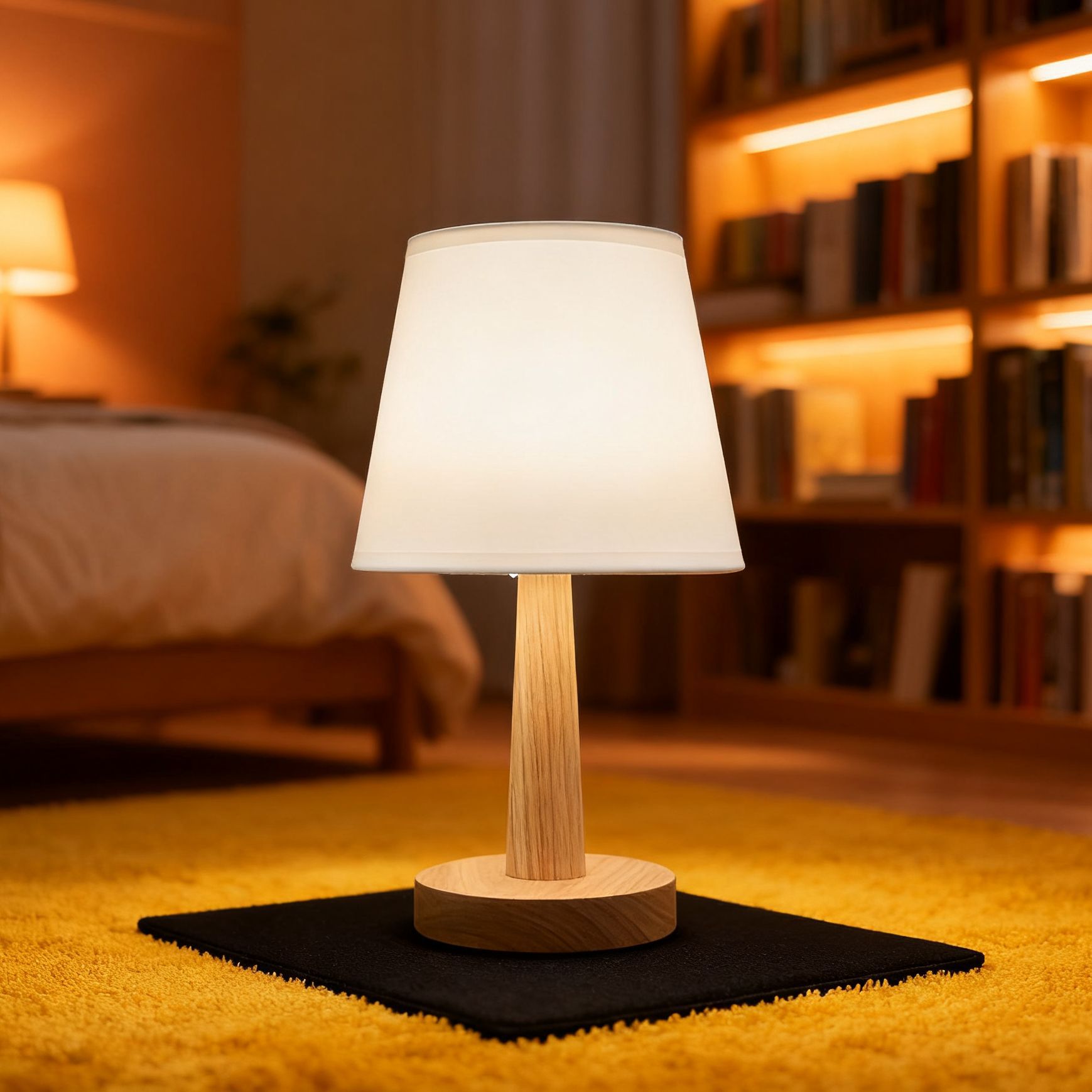 Simple Modern Wooden Table Lamp For The Bedroom Bedside