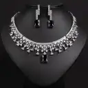 Minimalist And Exquisite Zircon Necklace And Earring Set view 8