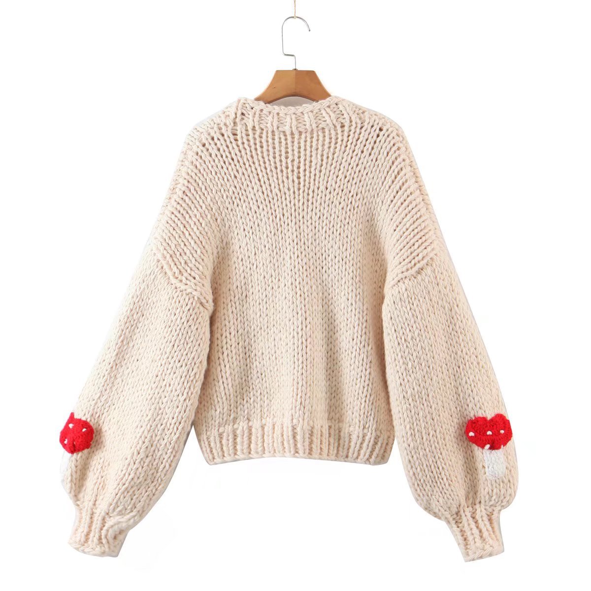 Autumn New Two-color Cute Mushroom Sweater Coat