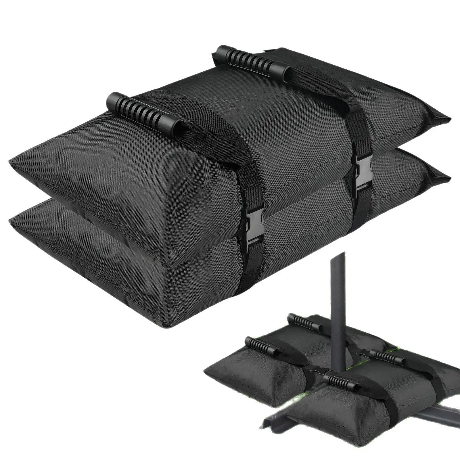 Outdoor Black Counterweight Base Sandbag Terrace Cantilever Umbrella Stand Refillable