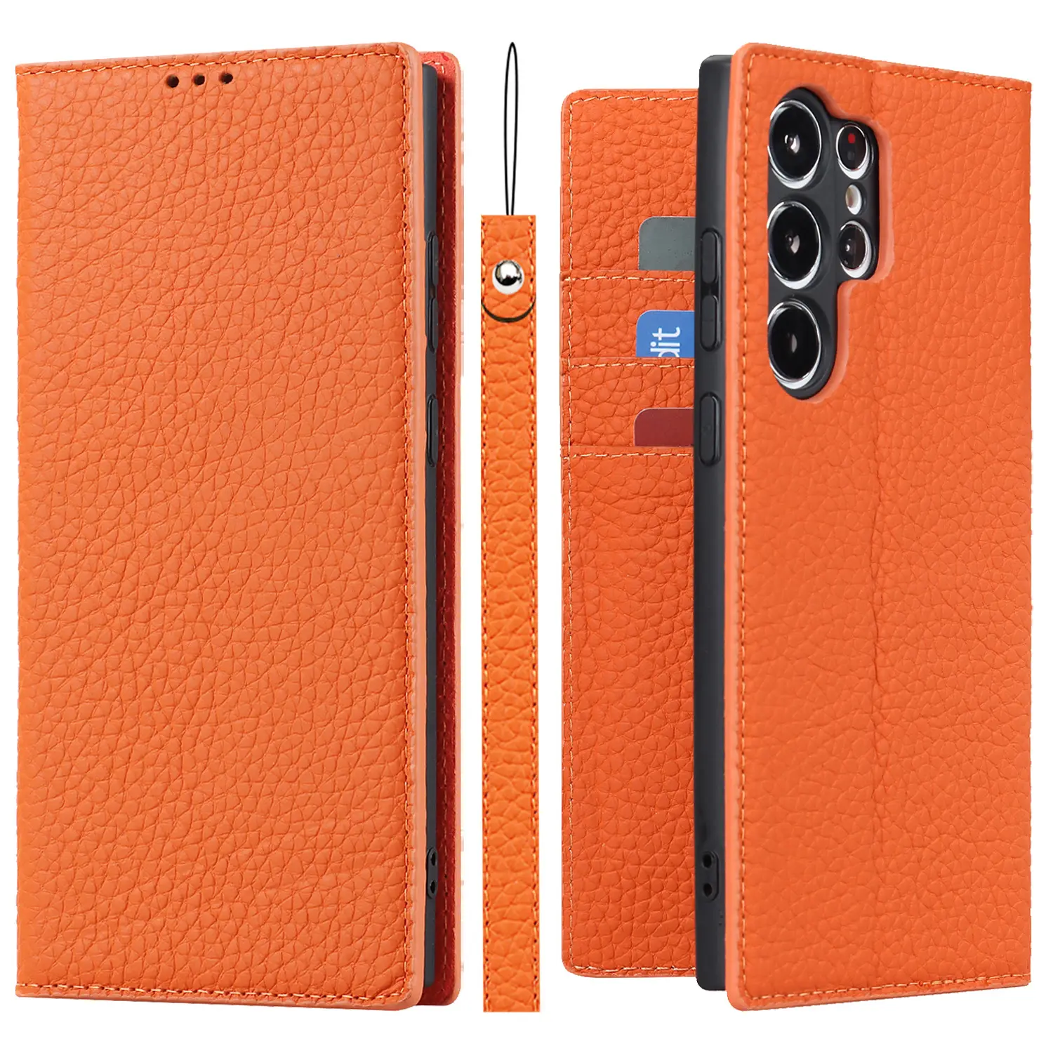 S25Ultra Leather Mobile Phone Case Flip Card