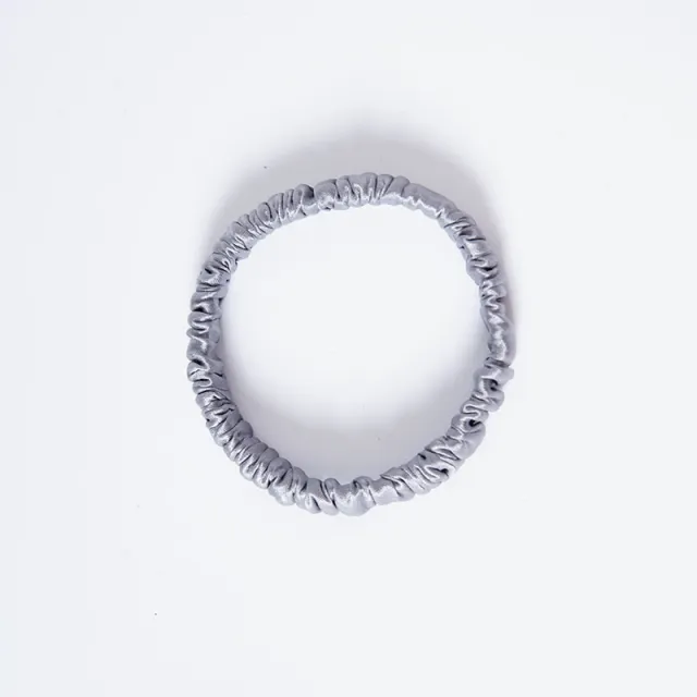 Silk Fine Hair Band Multicolor Does Not Hurt Hair Elastic Hair Band Metallic Gray - Shop at LoveMi