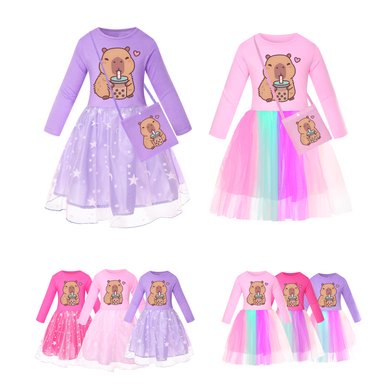 Girls' XINGX Rainbow Lace Dress