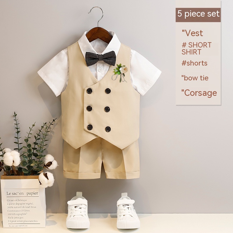 Boys Spring And Summer Short Sleeve Vest Suit - Image 8