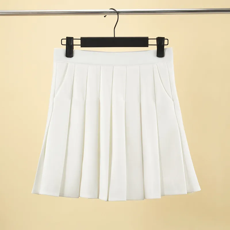 Casual Women's Clothing Slimming High Elastic Waist Anti-exposure Short Culottes - White