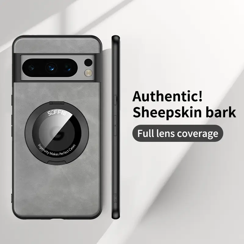 Phone Case Ring Magnetic Suction Sheepskin Anti-fall