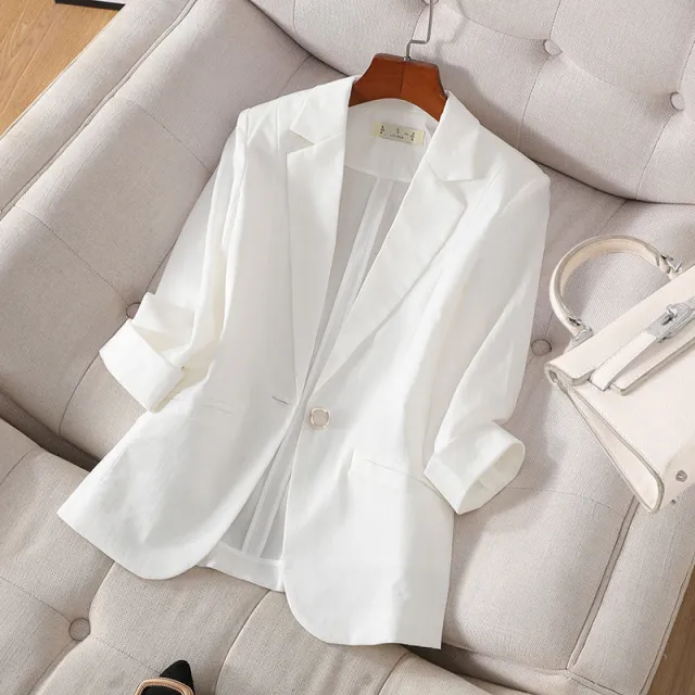 Fashion Personalized Suit Coat Women's Wear Summer White - Shop at LoveMi