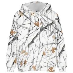 European And American Autumn And Winter Leaf Pattern Drop Shoulder Hooded Sweater - 2 Style-S - View 1