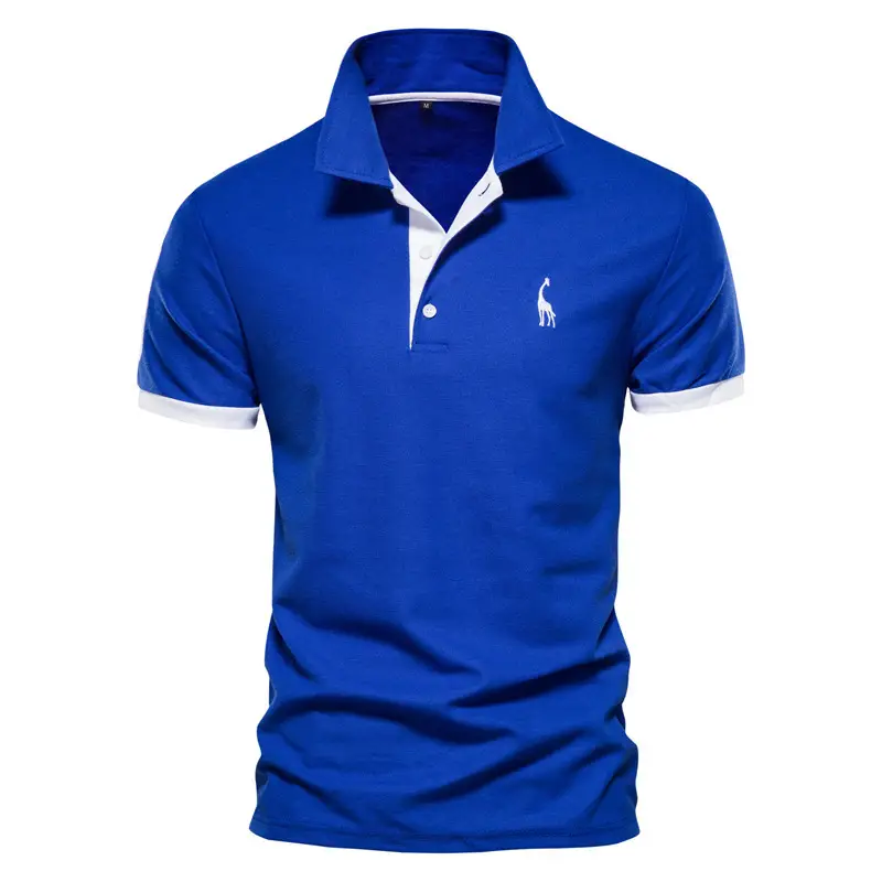 Men's Deer Embroidered Short Sleeve T-shirt