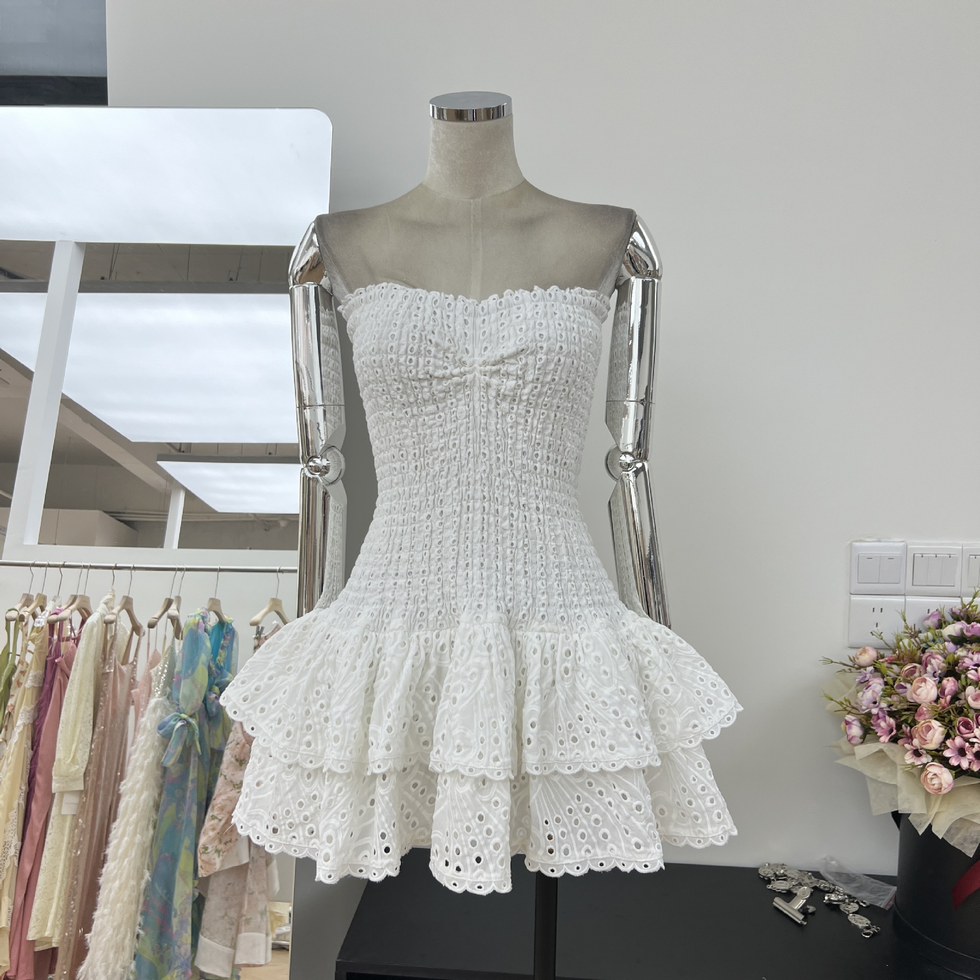 Elastic Waist-tightening Tube Top Slimming Dress