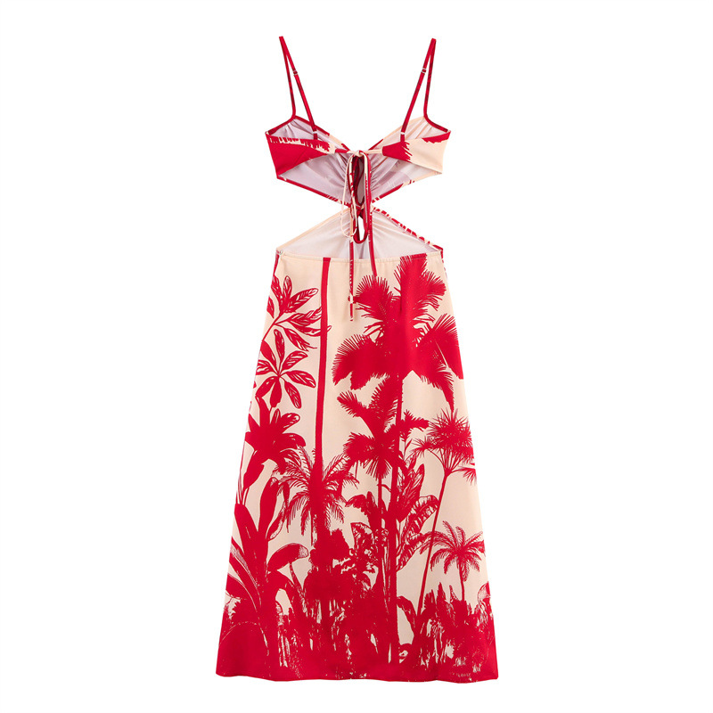 Women's Fashion Simple Vacation Style Sling Dress