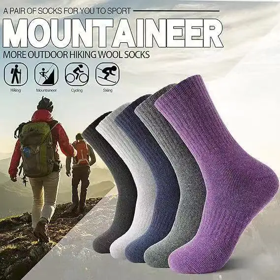 Fleece-lined Thermal Cashmere Socks Mid-length Stockings
