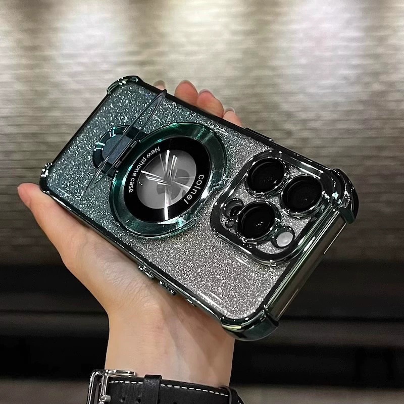 Four Corner Airbag Drop Proof Phone Case With Glitter Powder Protective Cover 6