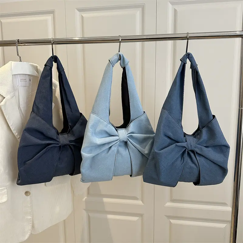 Denim Commuter Bag Large Capacity Trendy