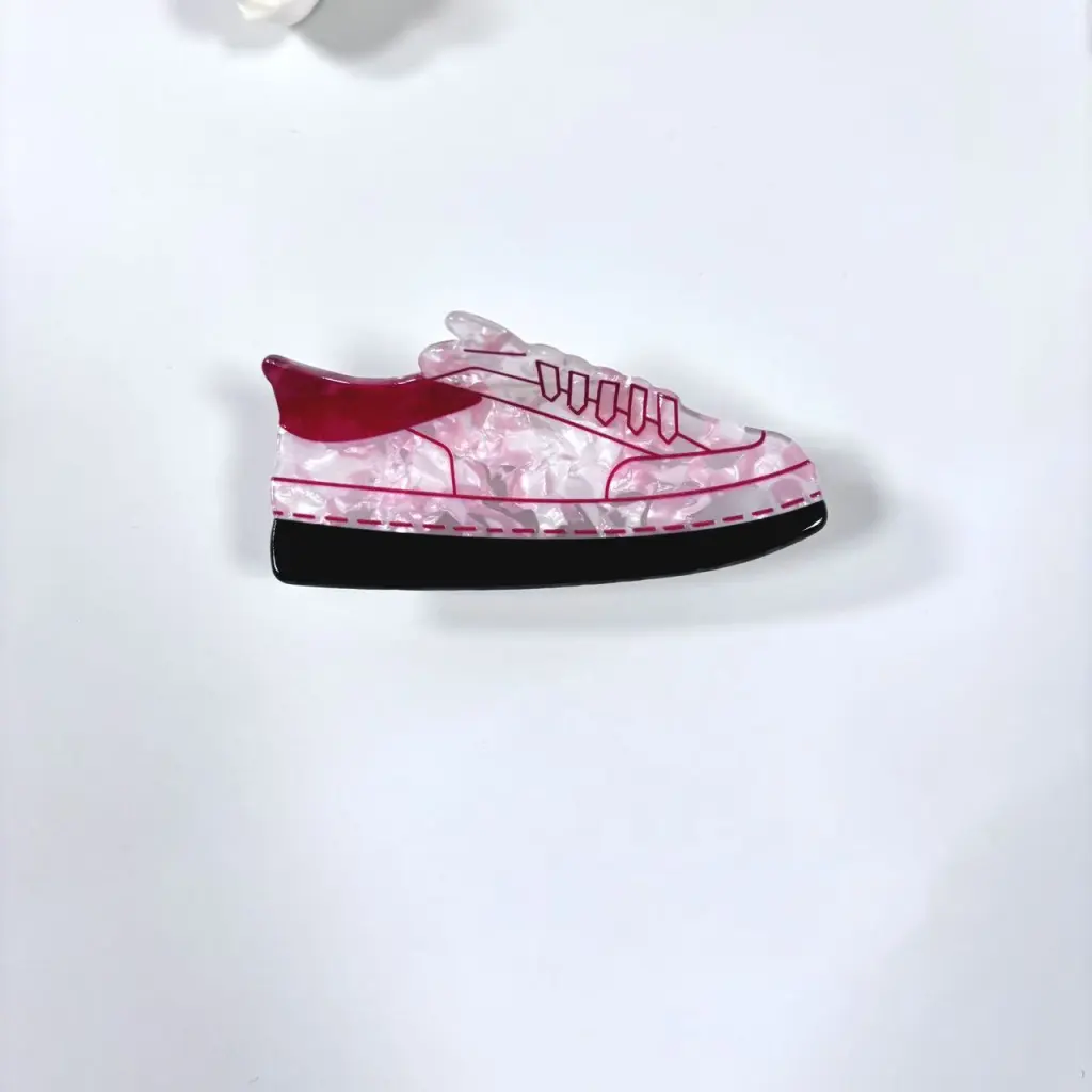 Fresh And Cute Glitter Bow Tie Grip - Pink Shoes
