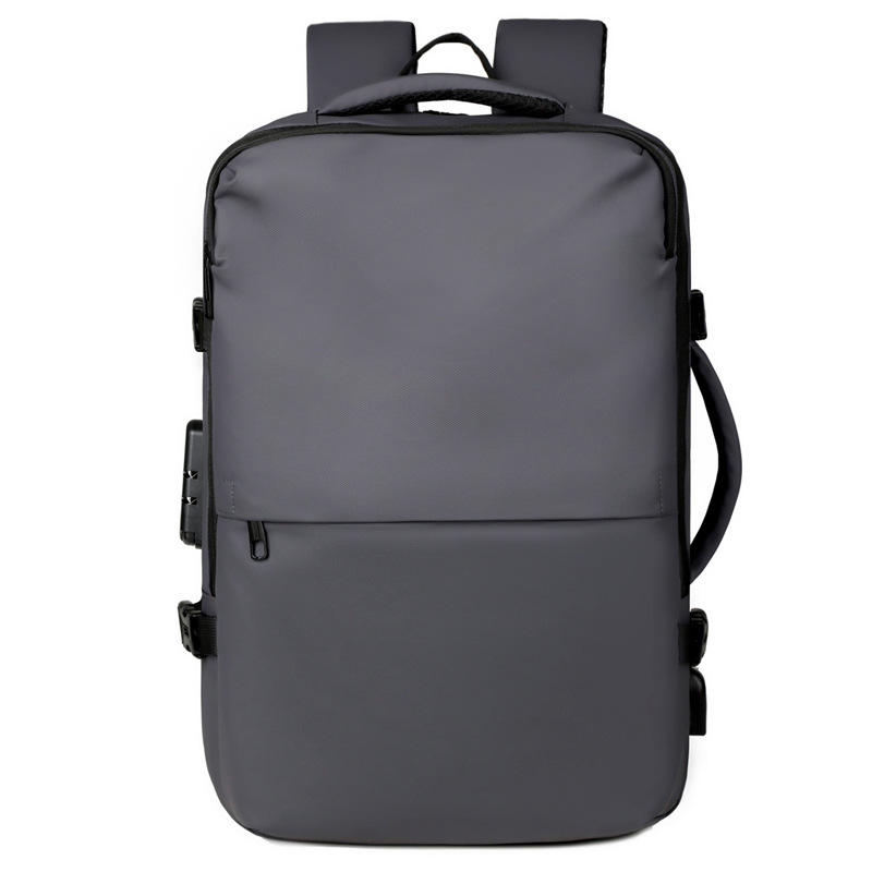 Convenient Expandable Multi-Functional Mens Backpack Gray 30x45x20cm