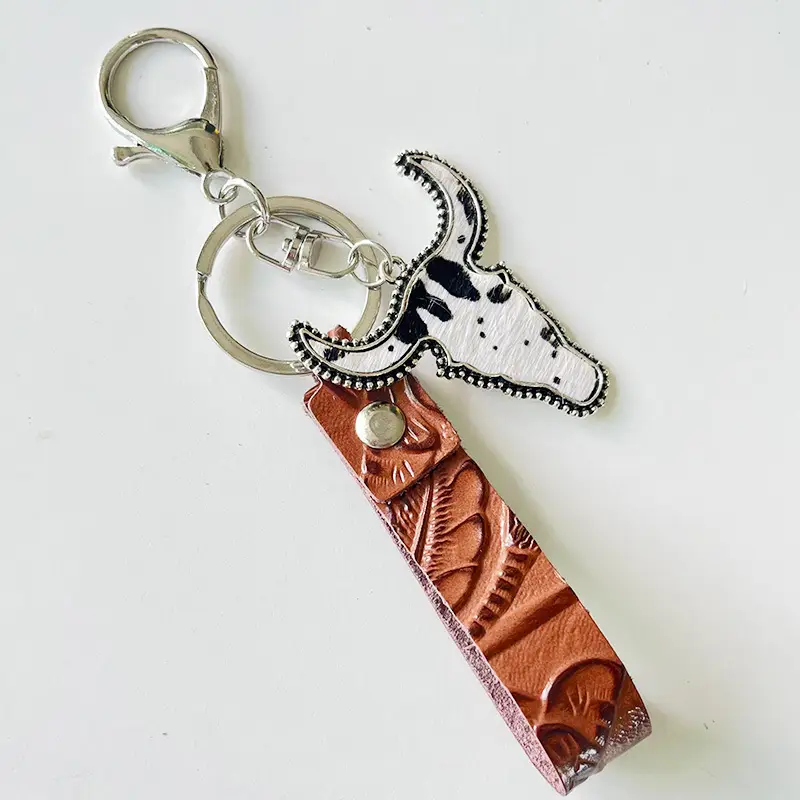 Leather Keychain Retro Ethnic Style