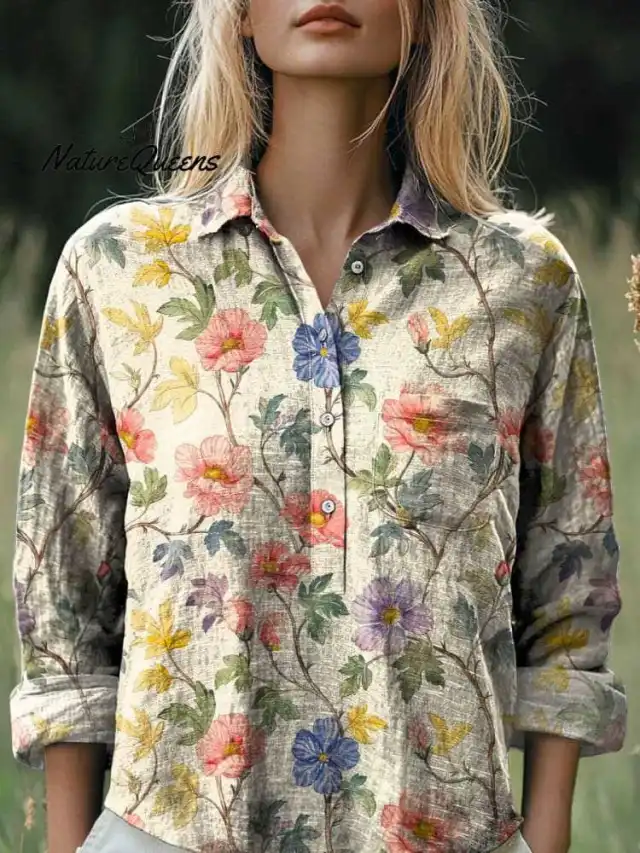 Fashion All matching Printed Casual Half open Lapel Shirt Style 2 L - Shop at LoveMi
