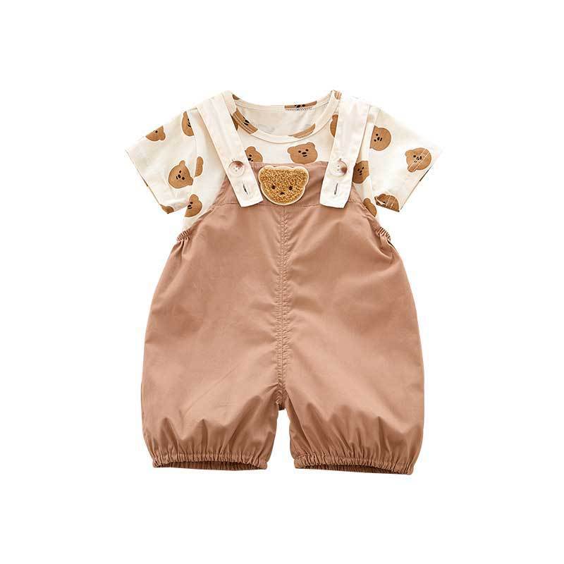 Men's And Women's Baby Jumpsuits Suspender Pants Two-piece Suit