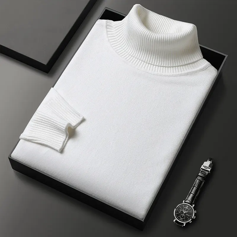 Bottoming Shirt Young and Middle-aged Slim-fit Solid Color Turtleneck