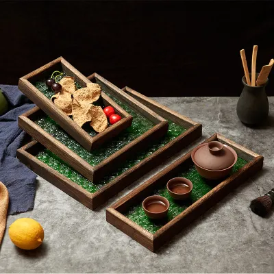 Home Fashion Personality Retro Green Begonia Tray