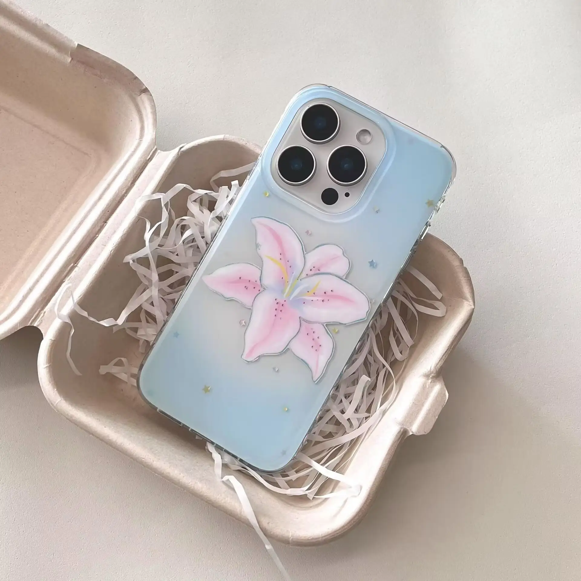 Minimalist Gilded-line Daffodil Phone Case Fresh And Stylish