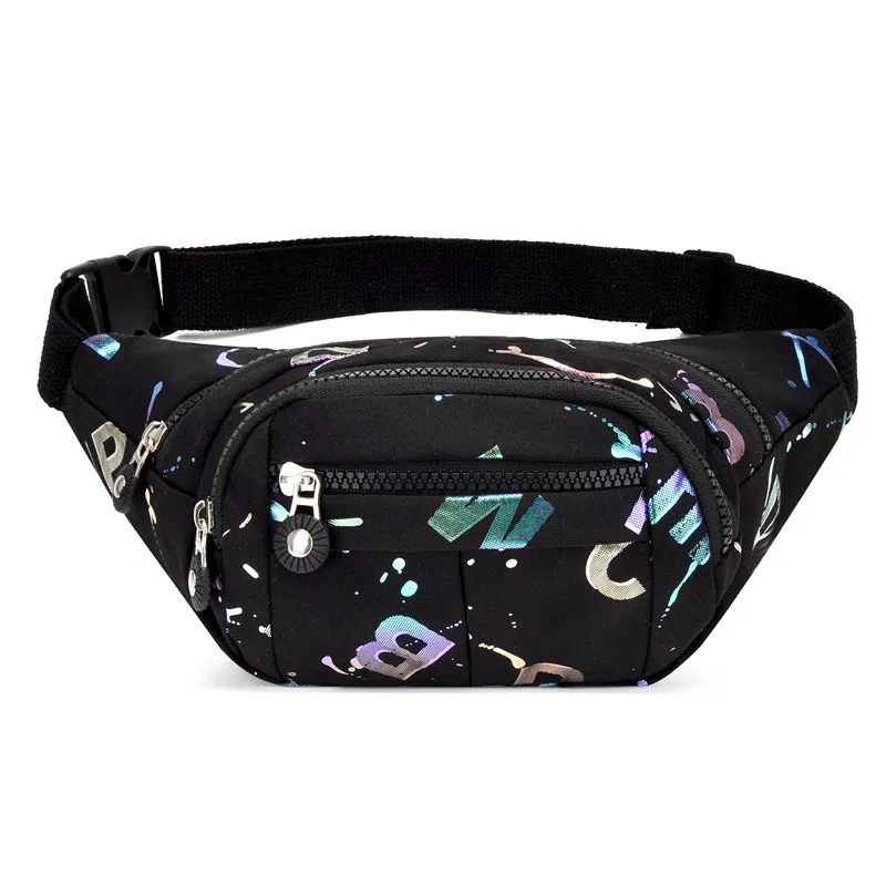 Women's Waist Bag Waterproof Chest Crossbody - Black