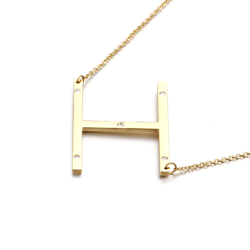 Gold-Tone Letter Necklace