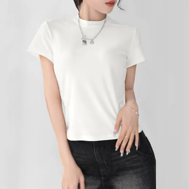 Slim fit Slimming High grade Temperament Top White - Shop at LoveMi