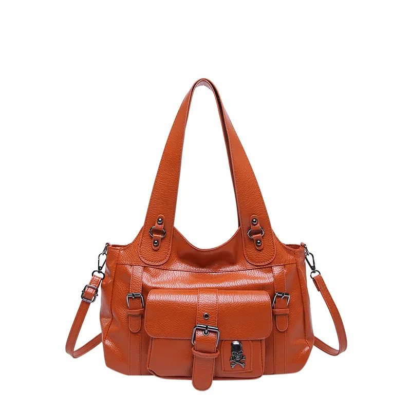 High-grade Sentong Qin Versatile Large Capacity Shoulder Bag - Brown
