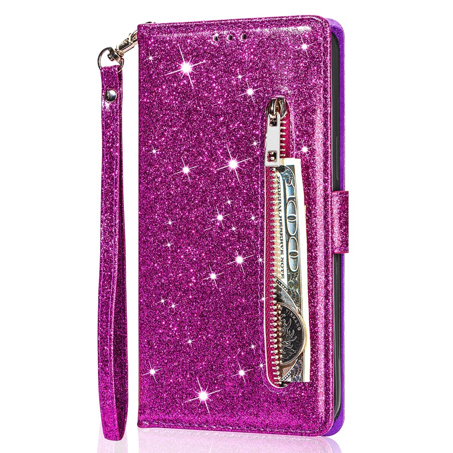 Zipper Mobile Phone Leather Case Flip Card - Image 13