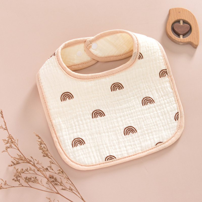Newborn Cotton Gauze Baby Bib Solid Color