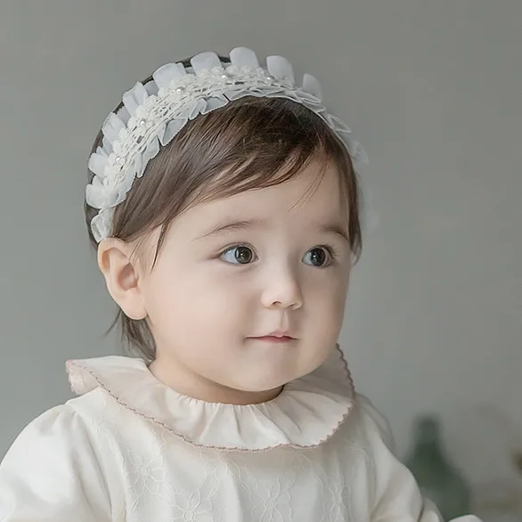 All match Baby Girl Lace Hair Band White - Shop at LoveMi